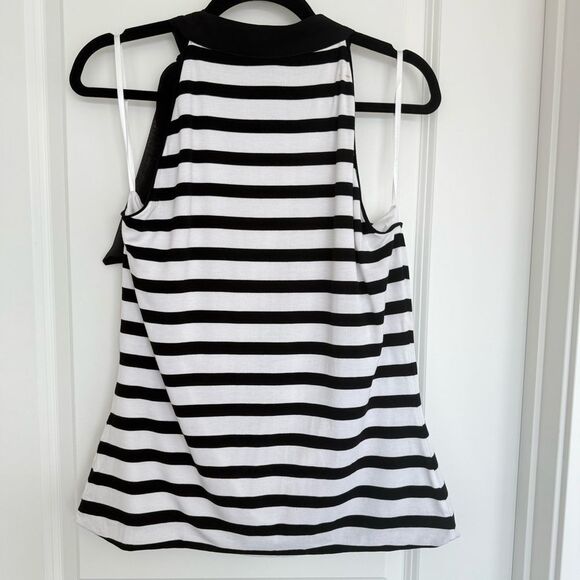 WHITE HOUSE BLACK MARKET | striped halter top with tie detail - Picture 6 of 10